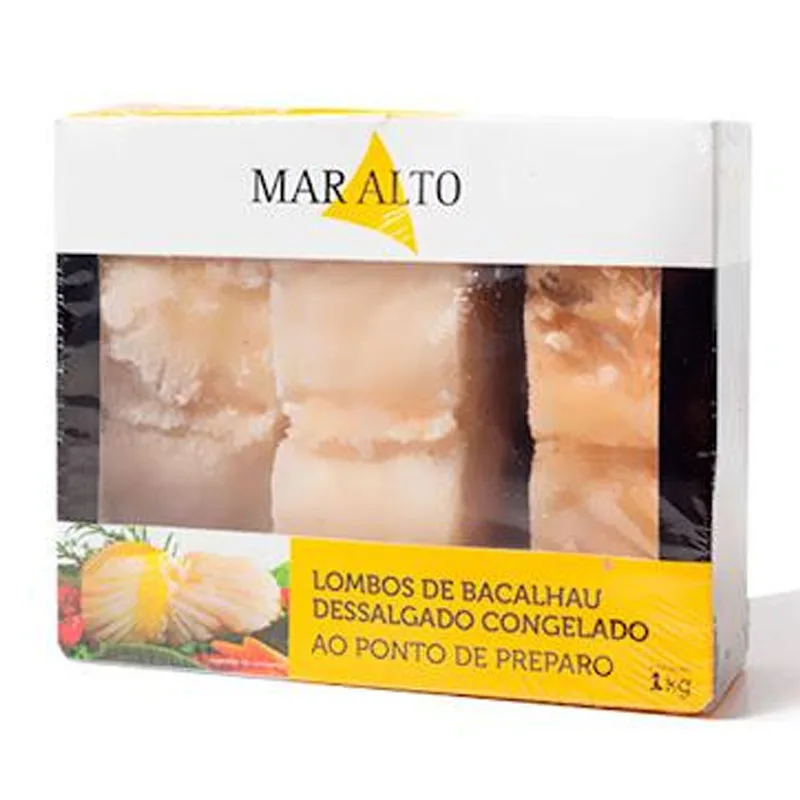 Lombo Bacalhau Morhua Dessalgado Mar Alto 1kg