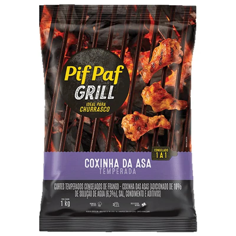 Coxinha da Asa Drumet de Frango Temperada Pif Paf Grill 1kg