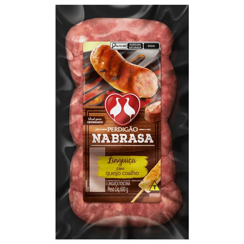 Linguiça com Queijo Coalho Churrasco Nabrasa Perdigão 600g