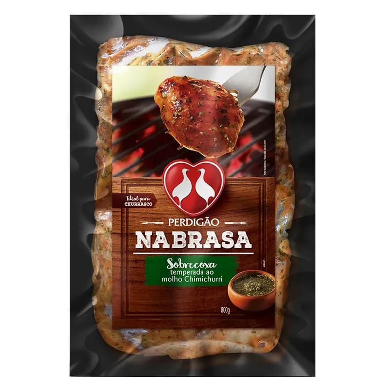 Sobrecoxa Frango Temperada ao Molho Chimichurri Nabrasa Perdigão 800g